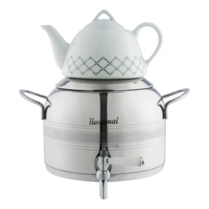 ست کتری و قوری شیردار استیل هانومای